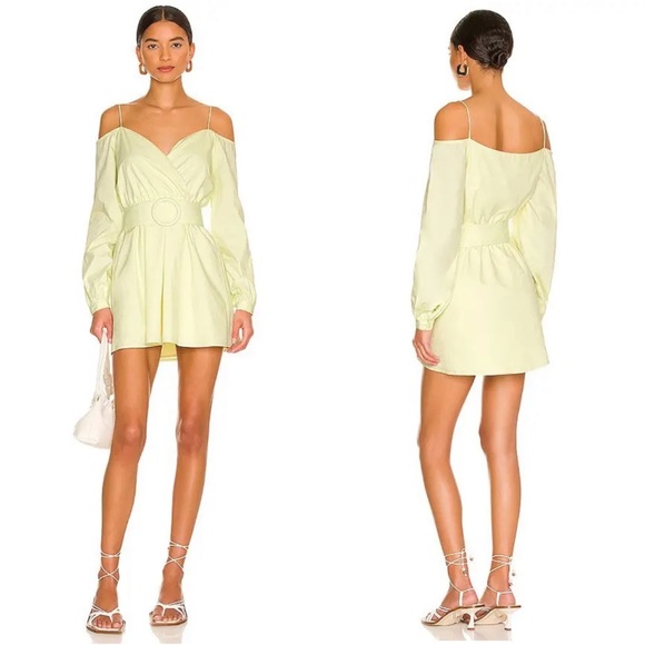 REVOLVE Dresses & Skirts - REVOLVE X MORE TO COME X “Leia” Off Shoulder Yellow Dress Size Large
